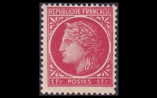 Ranska 681 ** Ceres 1 Fr (1945)