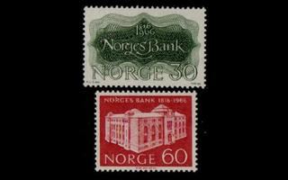 Norja 543-4 ** Norjan pankki 150v (1966)