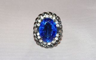 Glam Rock safiiri sormus sininen 24 g