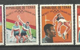 OLYMPIALAISET urheiluaihe sarjaa TSHAD 1968 **