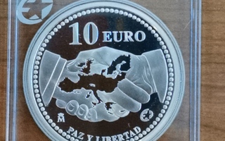Hopearaha 10 euroa 2005 Espanja, kolikossa hopeaa 24,98g