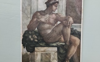 Vanha taidepostikortti Michelangelo