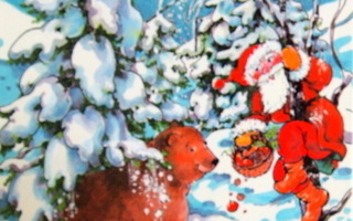 Joulupukki + metsän eläimiä 1992