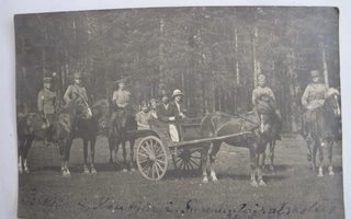 VANHA Valokuva Sotilaat Upseerit ym Perkjärvi 1922