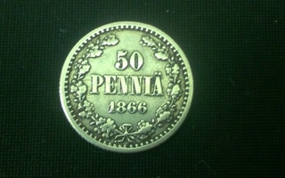 Hopea 50 penniä 1866