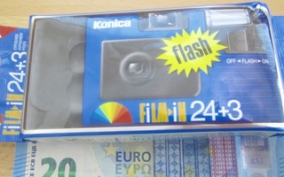 VANHA Kamera Konica Film-In 24+3 ISO400 Avaamaton Pakkaus