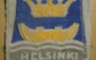 Helsinki, vanha kangas- / hihamerkki, kirjailtu, siisti