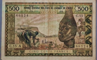 West African States 500 Francs ND(1959) P-102A