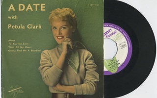 PETULA CLARK: A Date with… – tanskalainen 7" EP 1958 + KK