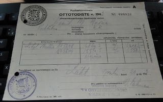 Puolustusvoimain Ottotodiste 1943 PK160/11