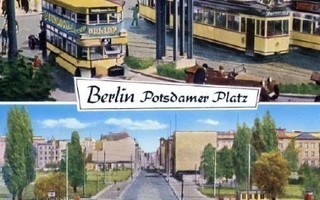 Vanha postik. Berliini Potsdamer Platz ennen ja 1960-70 luvu