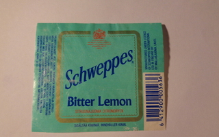 Etiketti - Schweppes Bitter Lemon, Oy Mallasjuoma