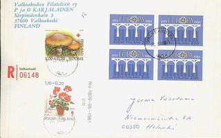 1984 Eurooppa 2,l0 mk nelilö ym R-kirje