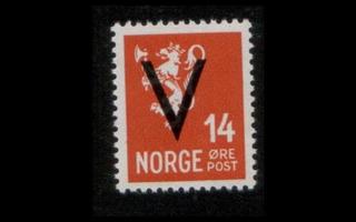 Norja 244y ** V-merkki 14 öre (1941)