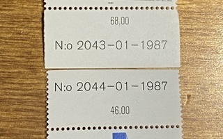 EUROOPPAMERKIT 1987 NUMEROMARGINAALILLA**