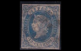 Espanja 51 o Isabella II 12 Cs (1862)