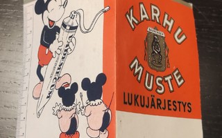 Mikki Hiiri Karhumuste lukujärjestys 30-luvulta