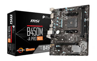 MSI B450M-A PRO MAX emolevy AMD B450 Kanta AM4 m