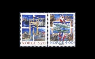 Norja 1042-3 ** Norjan valtauksesta 50v (1990)