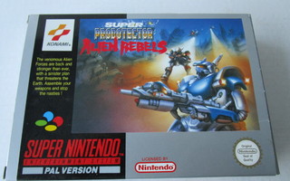 Super Probotector Alien Rebels -peli (SNES PAL), CiB