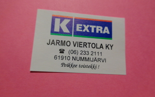 TT-etiketti K Extra Jarmo Viertola Ky, Nummijärvi