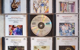 SHOSTAKOVICH – 8 x Naxos-CD 1991–1995 – 8 sinfoniaa ym.
