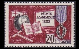Ranska 1229 ** Ordre des Palmes académiques (1959)