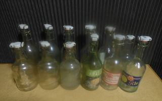 Bock pulloja  + muita patenttikorkillisia  pulloja