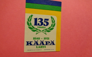 TT-etiketti Kääpä, Lahti 135 vuotta 1975