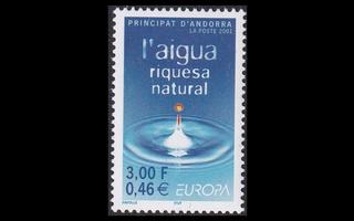 Andorra Fr 567 ** Europa vesi (2001)