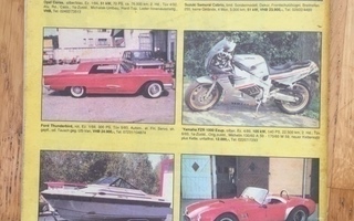 AUTOLEHTI vuodelta 1991 lehti täynnä upeita autoja myynnissä
