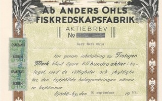 1953 Kalastustarvikeyhtiö Anders Ohls, Björköby (Vaasa)