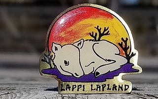 Matkailu pinssi Lappi Lapland.  Halkaisija - 25 mm.