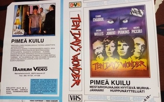 VHS kansipaperi TEN DAY'S WONDER -  PIMEÄ KUILU