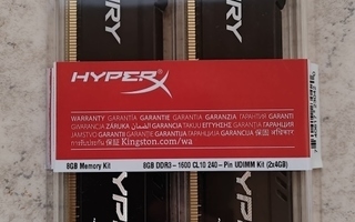 Kingston HyperX Fury 2x4GB DDR3 1600Mhz CL10 muistikitti