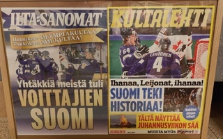 Suomen jääkiekon maailmanmestaruus tabloid julisteet 2022