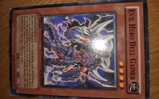 1996 Yu-Gi-Oh 1st Edition Evil Hero Hell Gainer card