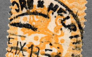 Vuoden 1917 20 penniä keltainen. Ei vesileimaa, erä1