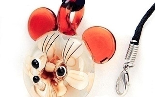 145 .. Murano Lampwork Glass Mickey Mouse .. Kaulakoru