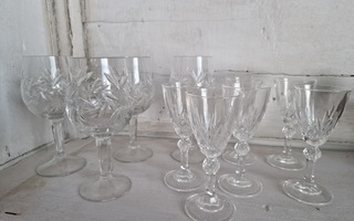 Royal Crystal  Sherrylasit 6kpl ja viinilasit 4kpl