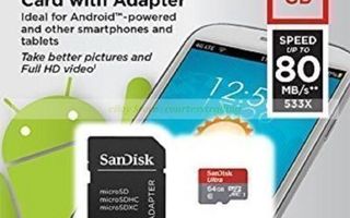 SanDisk Ultra Micro SDXC 64GB Ultra 80MB/SEC UHS1