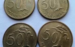 50 mk AlPr 1953, 1954, 1956 ja 1961 yht. 4 kpl hyväkuntoisia