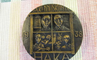 Rakennuskunta Haka mitali  1938-1988 /Kauko Räsänen 1988.
