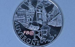 10 euro hopeaa RANSKA 2011 maakuntaraha AUVERGNE
