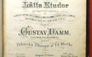 Gustav Damm : Öfningsbok efter Pianoskolan 76 Lätta Etuder