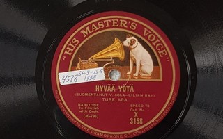 Savikiekko 1929 - Ture Ara - His Master's Voice X 3158