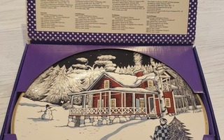 Arabia joululautanen 1990 Tove Slotte + alkuperäinen pakkaus