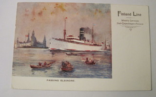 VANHA Postikortti Laiva Finland Line 1920-luku