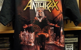 ANTHRAX WORLD TOUR 2018 UUSI KIERTUE T-PAITA S-KOKO