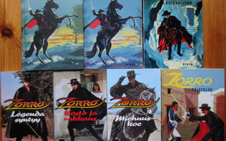 7 kpl Zorro kirjoja vuosilta 1969-2005